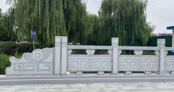 大庆 芝麻灰桥栏杆、河道栏杆安装效果