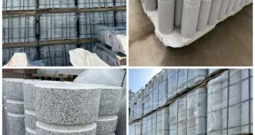 大庆 芝麻白花岗岩挡车柱、隔离柱多少钱