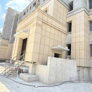大庆 黄金麻干挂，工地实拍