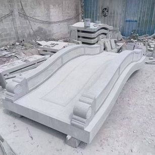 大庆 芝麻灰花岗岩园林景观 小石桥