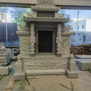 大庆 芝麻灰高档墓碑、土墓，一套也支持定做