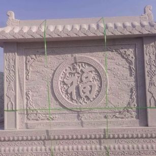 大庆 芝麻白花岗岩屏风，照壁，影壁